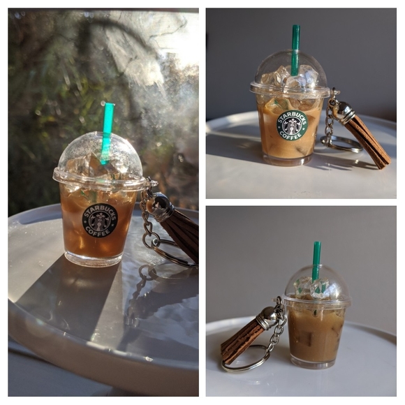 Handmade Starbucks Inspired Tumbler Keychain New - Picture 11 of 14